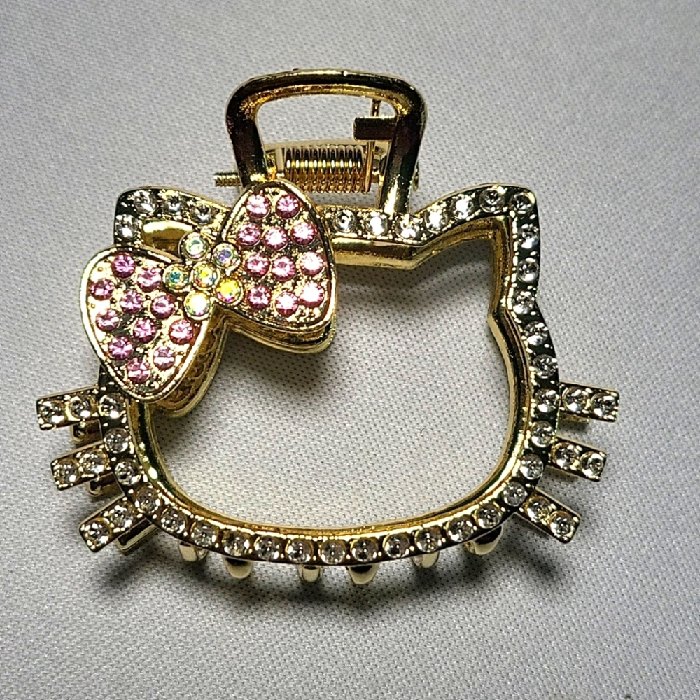 Hello Kitty Metal Pink Hair Claw Clip - NWT